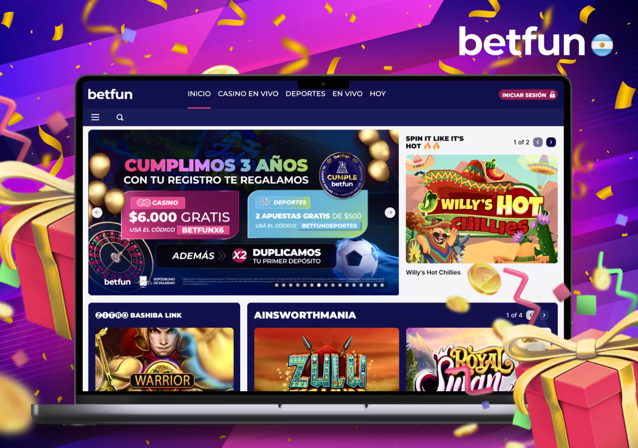 Programa de bonos de Betfun Casino