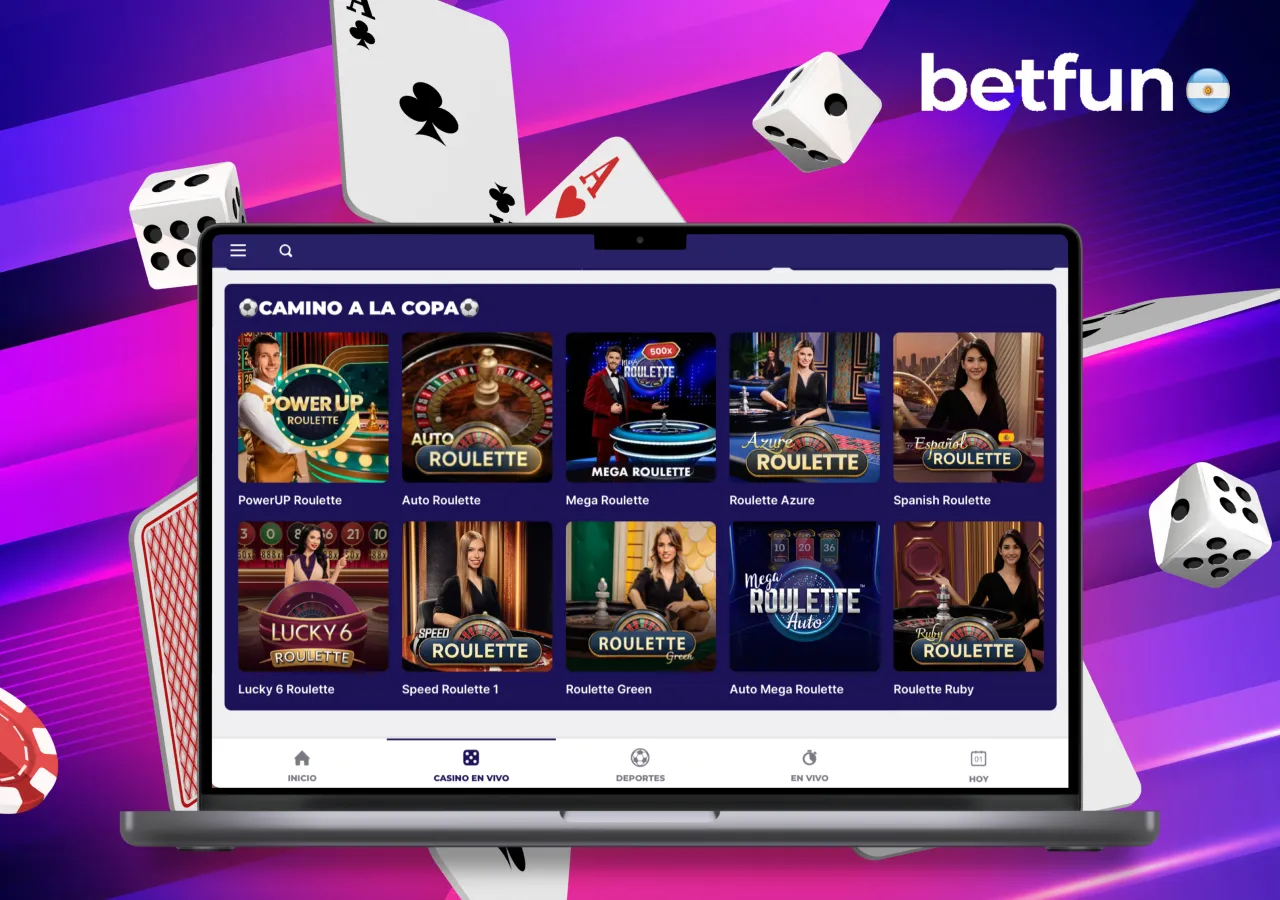 Casino en vivo disponible para los usuarios de Argentina